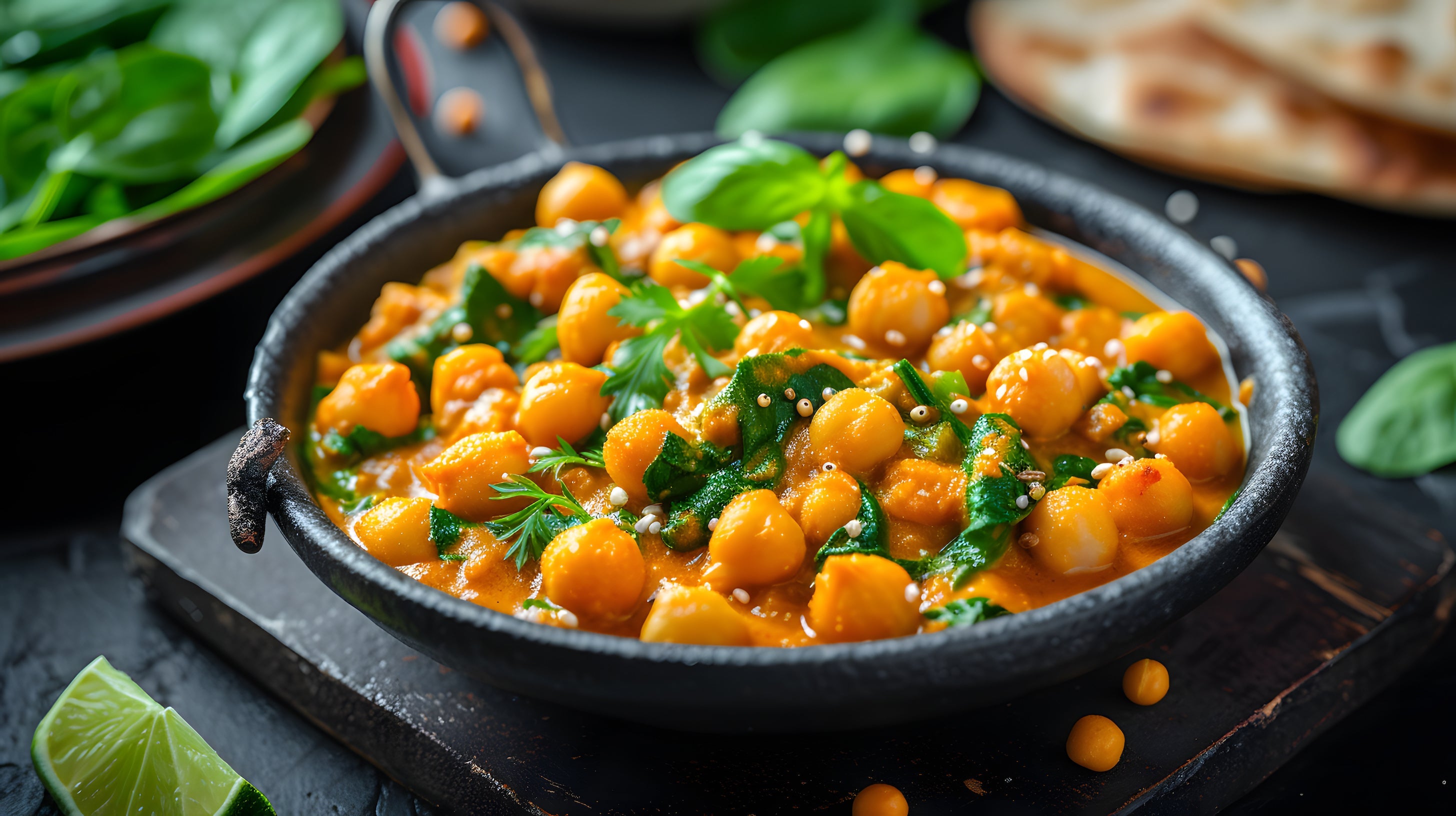 Vegan Chickpea and Spinach Curry